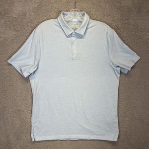 Vineyard Vines Polo Shirt Mens Medium Blue Edgartown Pima Cotton Short Sleeve